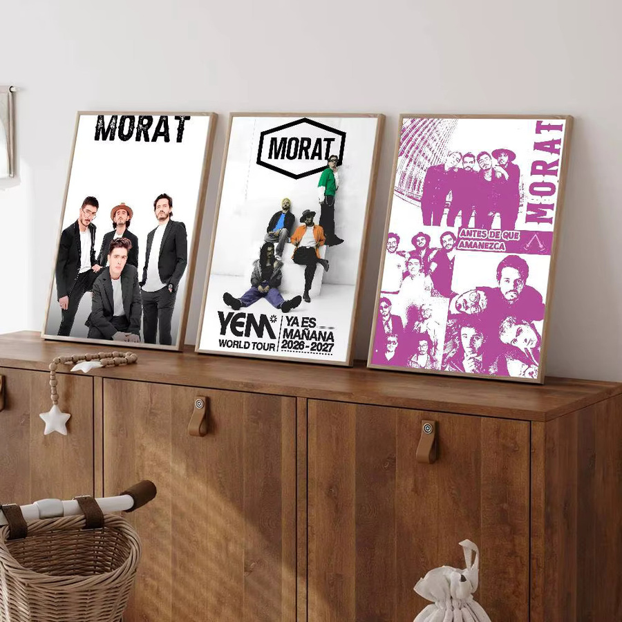 Vintage Wandposter der Rockband M-Morat in Mehrfarbig, Ästhetische Kunst als Fotografie und Typografie für dein Zuhause oder Café - Bild 3