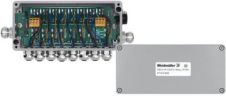 Weidmüller FBCON PA CG/M12 8WAY LIMITER 2617190000 Verteilerbaustein PROFIBUS-PA Standardverteiler mit Strombegrenzung, Grau - Bild 1