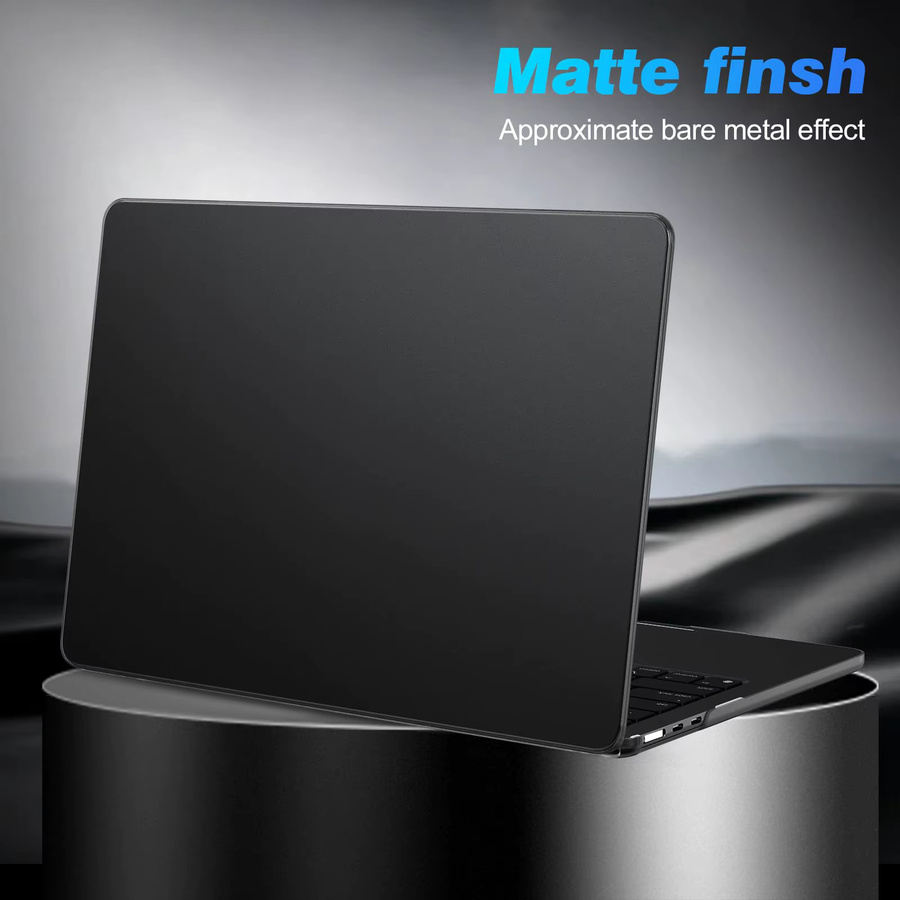 EooCoo Kunststoffgehäuse für MacBook Air 13 Zoll (Modelle 2022-2025), Frost Space Black - Bild 2