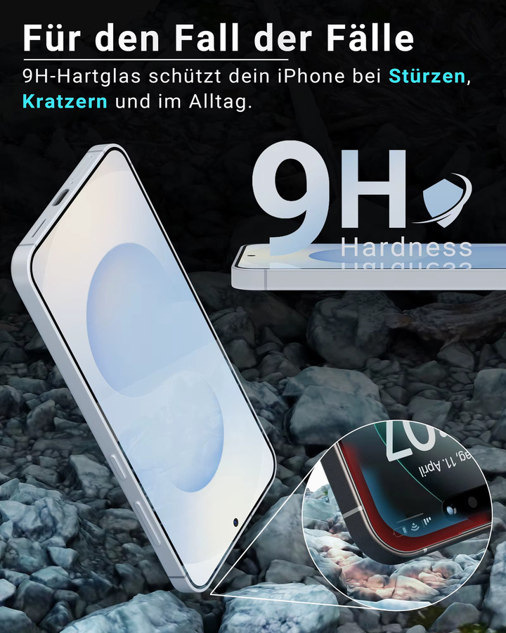 GreenHec EASY INSTALL Crystal Glass 2er Pack Displayschutz für Samsung Galaxy S25 S24 S23 S22 Ultra Plus, 9H Hartglas, transparent - Bild 4