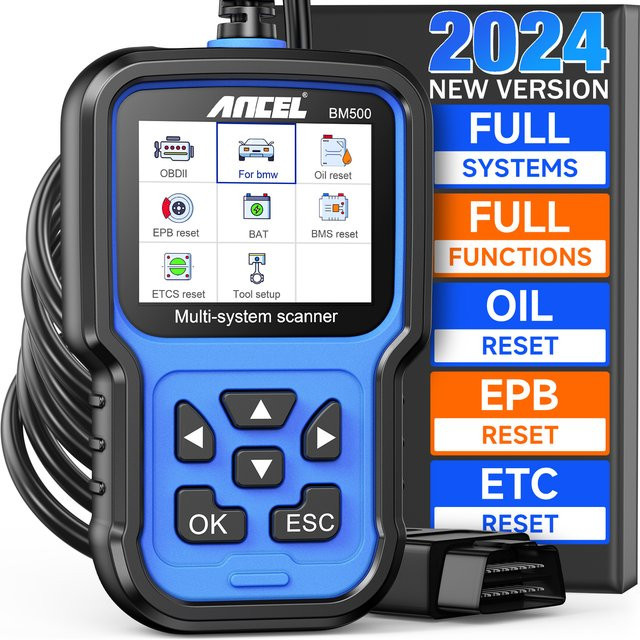 Ancel BM500 OBD2 Scanner Vollsystem Diagnosegerät für Airbag, EPB, SAS und TPMS Reset - Bild 1