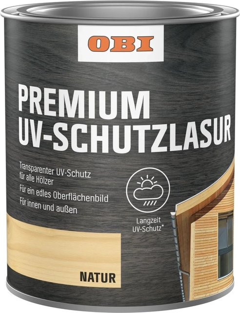 OBI UV-Schutzlasur Premium Natur wasserbasiert transparent 0,75 l - Bild 1