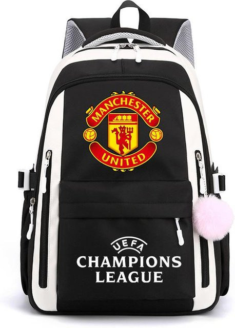 3-teiliges Schulrucksack-Set in Schwarz aus Oxford-Stoff mit großem Fassungsvermögen inklusive Federmäppchen und Schultergurt - Bild 1