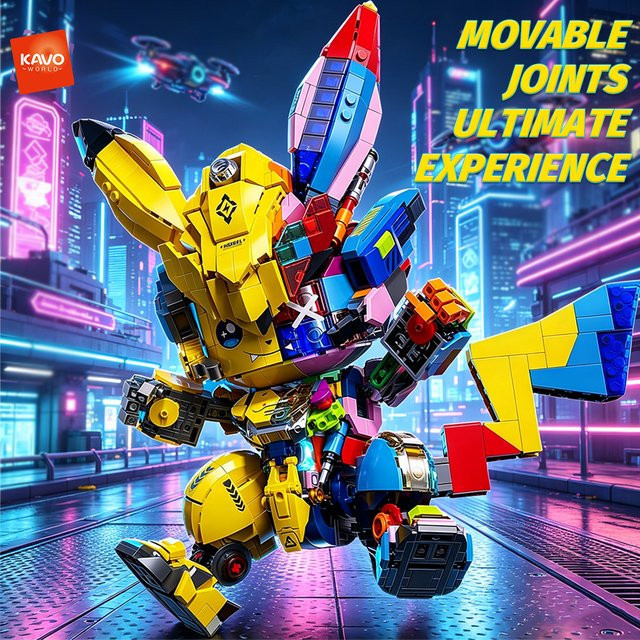 KAVOWORLD Roboter Gelb-Kreaturen, Bausteine-Set, 1505 Teile - Bild 1