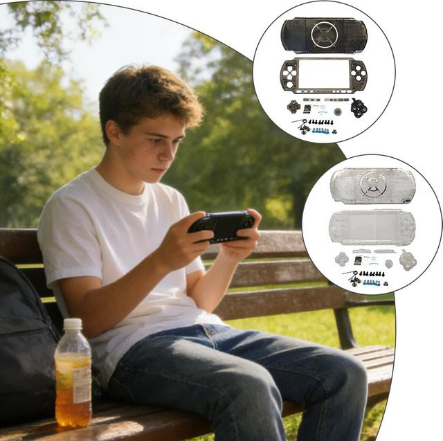 Sony PSP 3000 Reparatur Set Transparentes Gehäuse und Zubehör-Kit für deine Konsole - Bild 1
