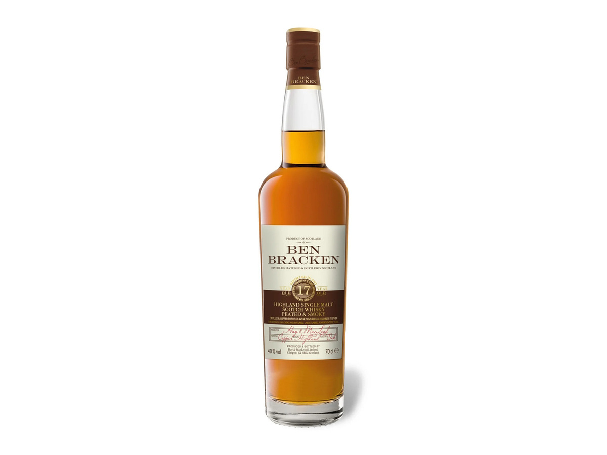 Ben Bracken Highland Single Malt Scotch Whisky Peated & Smoky 17 Jahre 0,7 l - Bild 2
