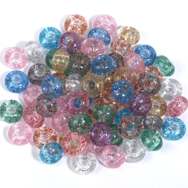 Laudsong Perlen, Acryl, bunt, Glitzer, 14 mm, Unisex - Bild 1