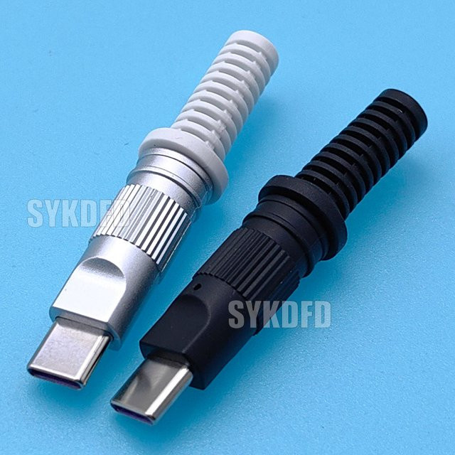 2 Sets SYKDFD USB 3.1 Typ-C 5A Schnellladeanschlüsse 16-Pin Stecker in Silber zum Schweißen für DIY Datenkabel Zubehör - Bild 1