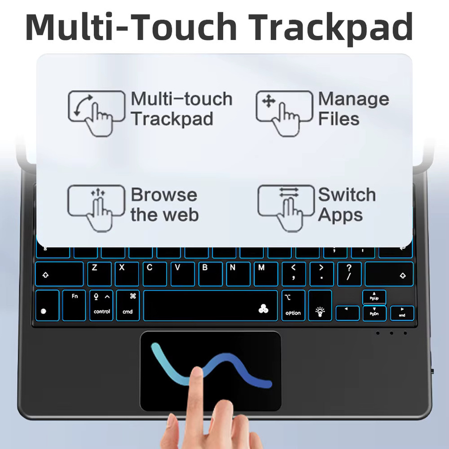Apple Magic Keyboard mit Touchpad für iPad 10. und 11. Generation in Schwarz - Bild 4