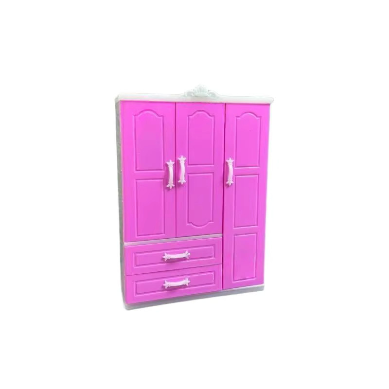 DOWMOO Mini-Kleiderschrank für Puppenhaus-Dekor aus Kunststoff in Pink - Bild 2