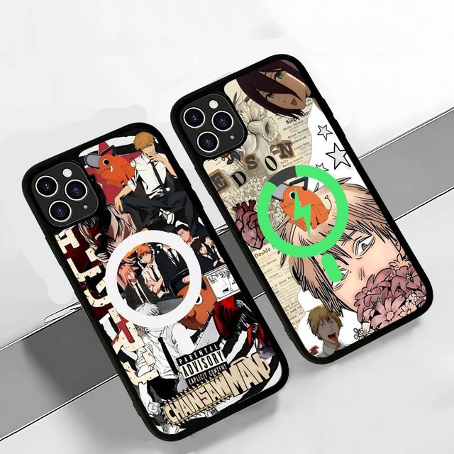 MagSafe Magnetische iPhone Schutzhülle mit Anime Kettensäge Mann Design von Potdemiel in Multicolour für iPhone 11 bis iPhone 17 Pro Max aus PC und TPU - Bild 1