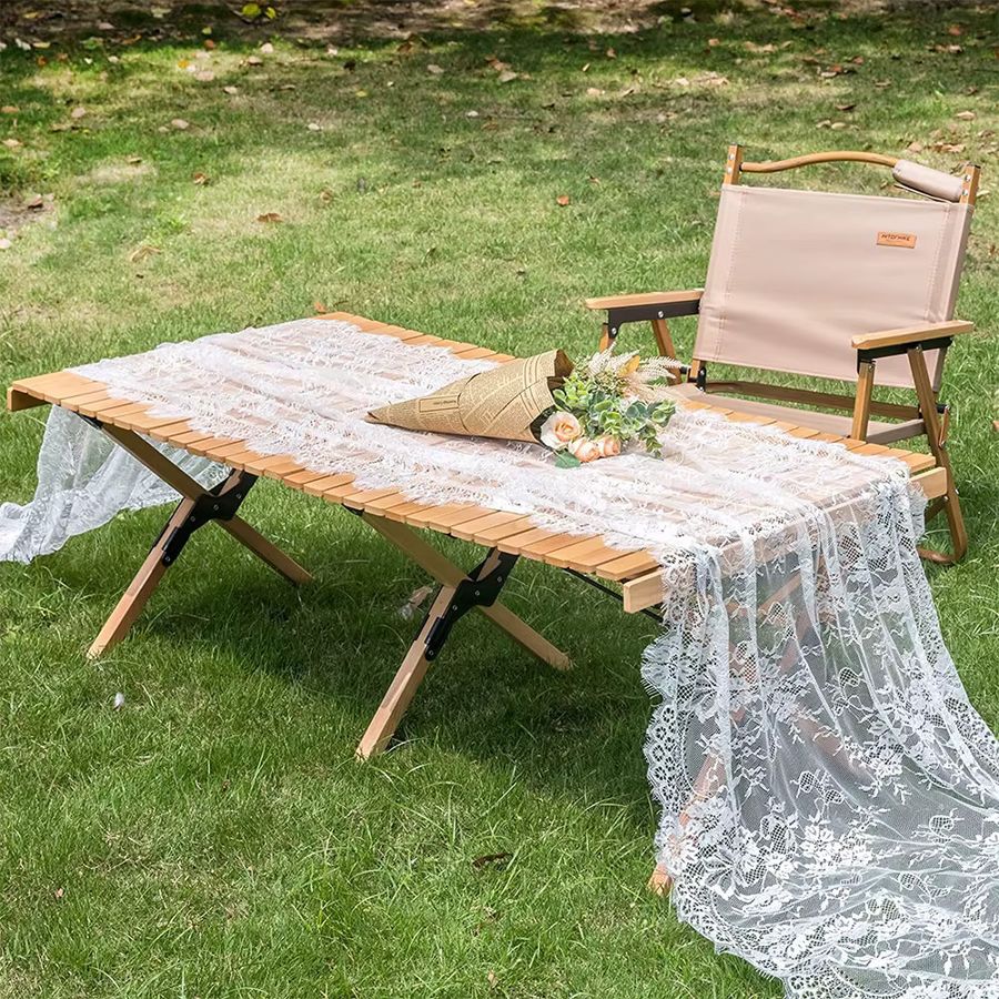 WH Spitzentischdecke in Weiß, rechteckige Tischdecke mit Stickerei im Vintage-Stil für Hochzeit, Party und Heimdekoration - Bild 4