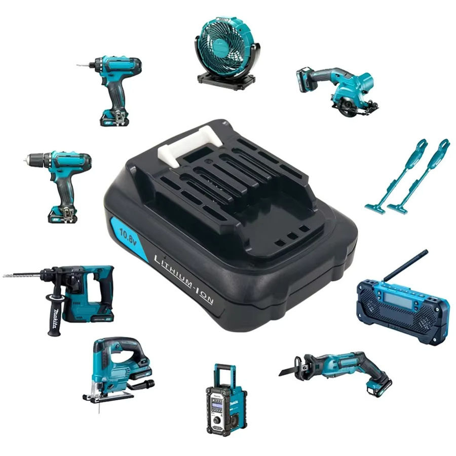Makita Li-Ion Akku und Ladegerät Set 10,8 V/12 V 2000 mAh in Schwarz für Elektrowerkzeuge BL1015 BL1040B BL1020B BL1021 TD110D DF031D - Bild 5