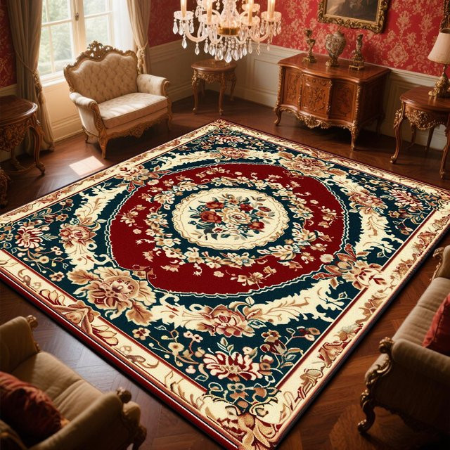 Karpetti Persischer Teppich in Rot mit floralem Orient-Design, rutschfest und waschbar, B/T: 200 x 300 cm - Bild 1
