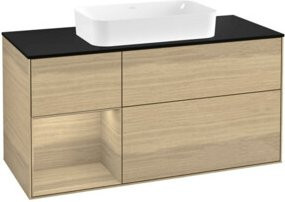 V&B Waschtischunterschrank Finion mit Wandbeleuchtung in Oa ven, Breite: 120 cm, Höhe: 50,1 cm, Tiefe: 50,1 cm - Bild 1