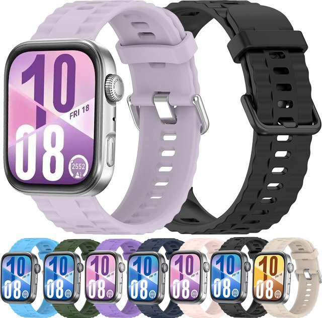 ZHANGU Uhrenarmband Silikon, Schwarz, Unisex - Bild 1