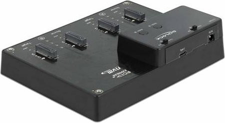 Delock SSD-Dockingstation mit Klon-Funktion für 4 M.2 NVMe Schächte, USB 3.2 Gen 2 und USB-C, Schwarz (64124) - Bild 2