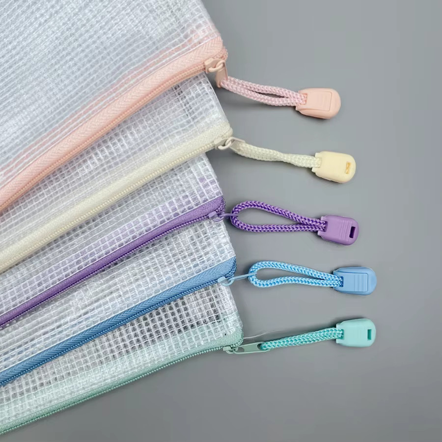 A4 Aktentasche mit Reißverschluss aus Kunststoff in Macaron-Farben für Schule und Büro, 10 Stück pro Packung - Bild 2