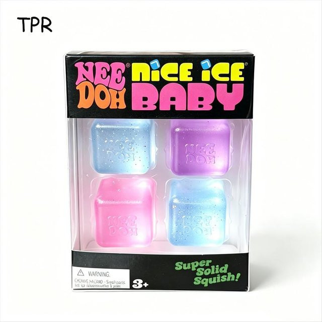 Needoh Nice Ice Baby Fidget Cube Set, 4er-Pack, Knet-Sensorik-Spielzeuge - Bild 1