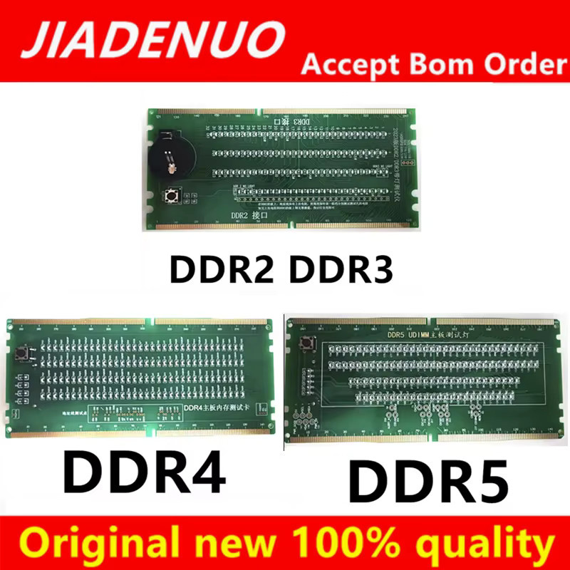 JIADENUO Diagnose-Analysegerät für SDRAM SO-DIMM Notebook-Speicher DDR2 DDR3 DDR4 DDR5 mit LED-Tester-Karte in Grün - Bild 2