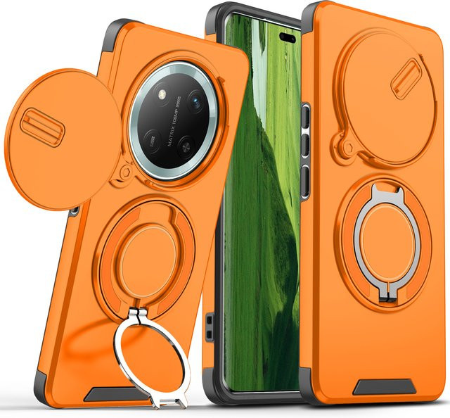 Honor Magic7 Lite Magnetring-Panzerhülle mit Kameraschutz und MagSafe-Kompatibilität in Rot und Orange - Bild 1