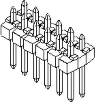 Molex Einbau-Stiftleiste Standard 901310775 in Gold - Bild 1