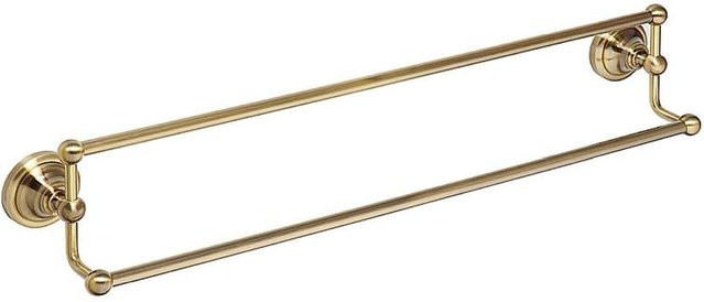 Doppelhandtuchhalter Brillantbad BETRO BRONZE aus Messing in Bronze, B/T/H: 66,5 x 12,5 x 11,5 cm - Bild 1