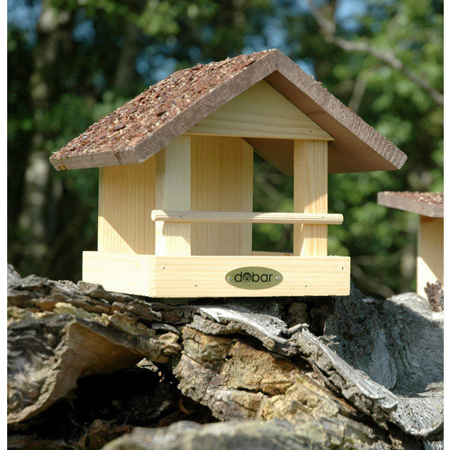 DOBAR Vogelhaus aus Holz in Natur-Braun, B/H/T: 22,5 x 18 x 20 cm - Bild 2