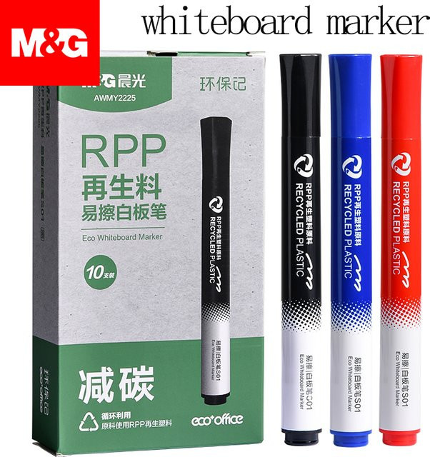 M&G Whiteboard-Marker Set mit Bullet-Spitze in Schwarz, Blau und Rot für Schule, Büro und Meetings - Bild 1