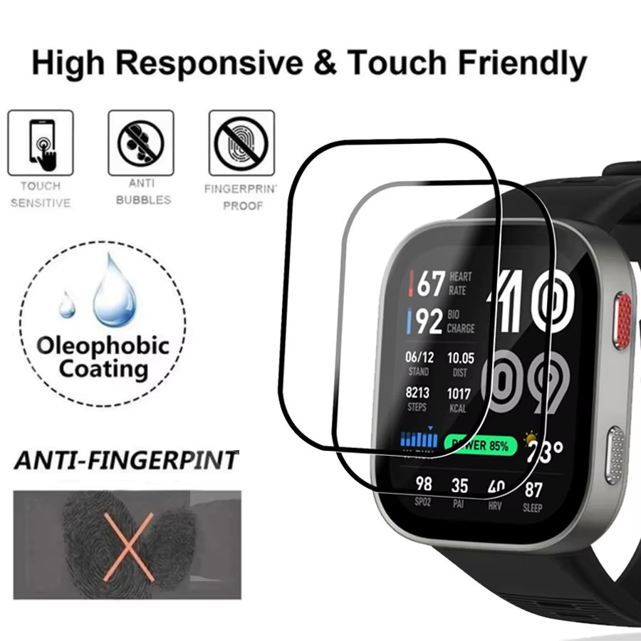Displayschutzfolie Amazfit Bip Max, Silikon, transparent - Bild 4
