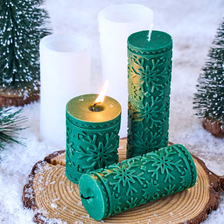 Silikonform Schneeflocken für DIY Kerzen, Seife und Gips, Weihnachtsdeko Handwerk Form von UDOCOOL - Bild 4