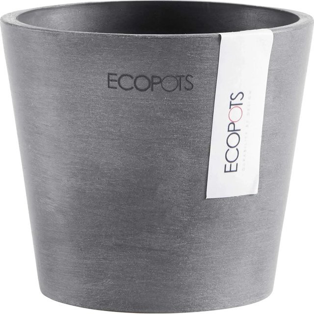Ecopots Pflanztopf Amsterdam Grau Durchmesser: 10,5 cm, Höhe: 9 cm - Bild 1