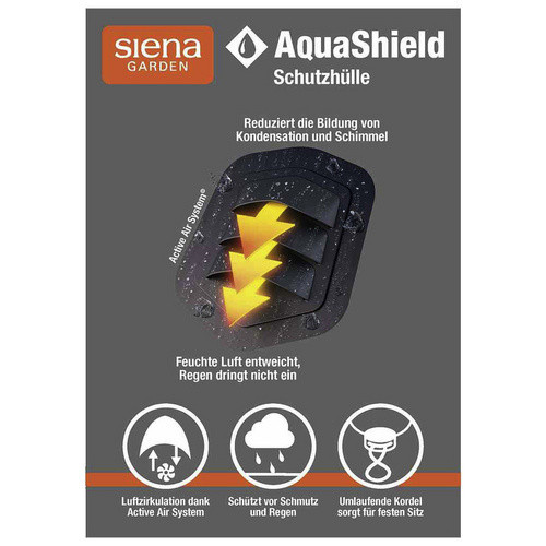Siena Garden AquaShield Ampelschirm Schutzhülle aus Polyester, Grau, Durchmesser: 55-60 cm, Höhe: 250 cm - Bild 3