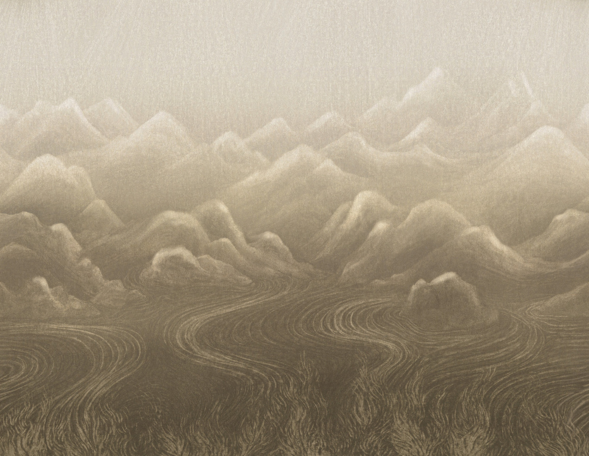 Omexco Wandbild Orvyn abstrakt in Beige und Sand - Bild 1