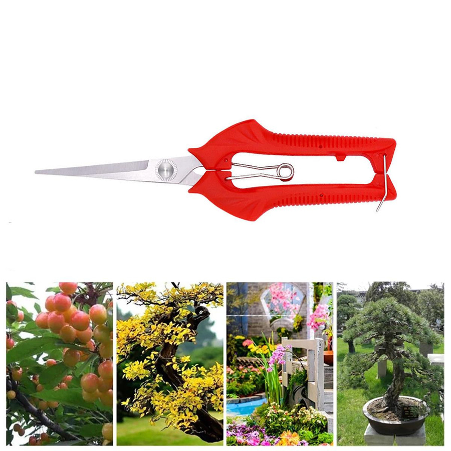 FATCOOL Gartenschere als Klappbare Floristenschere in Rot mit Edelstahl- und Metallklingen für die Gartenarbeit - Bild 2