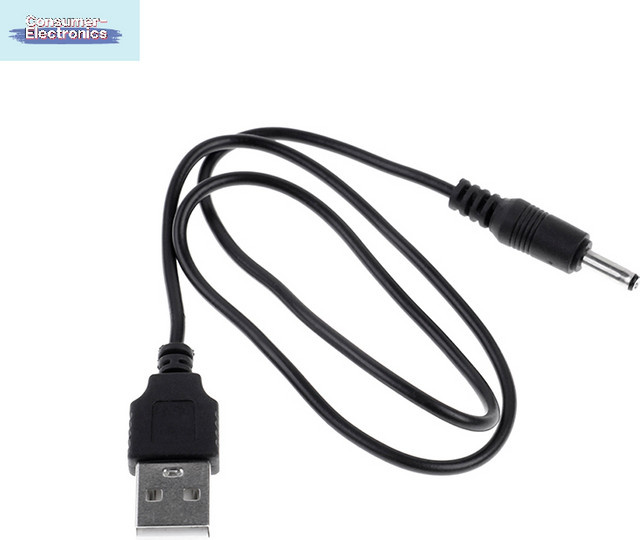 USB-A auf 3,5-mm-DC-Ladekabel für Tablet-PC in Schwarz - Bild 1