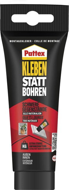 Pattex Montagekleber Kleben statt Bohren für schwere Gegenstände, Weiß, 340 g - Bild 1