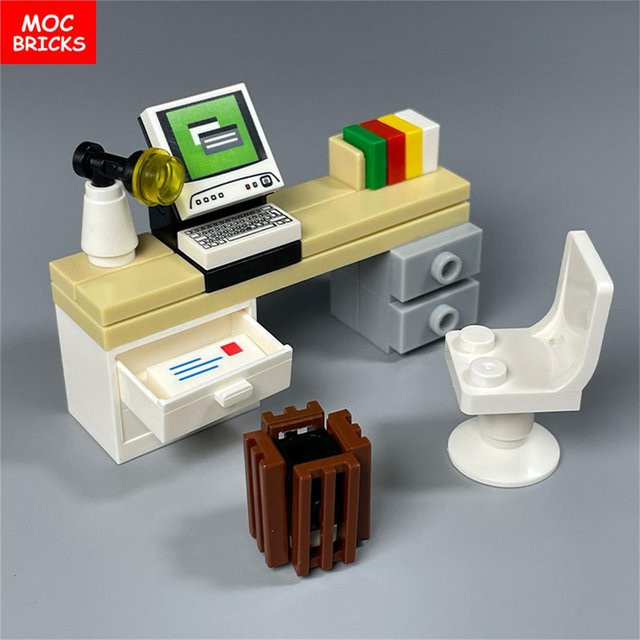 Yiran toy MOC Bausteine Büro Möbel Teekultur, Konstruktionssteine, ab 6 Jahren - Bild 1