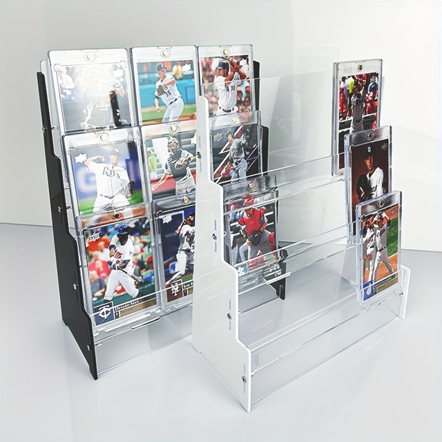 Acryl-Baseball-Kartenständer Desktop-Organizer aus transparentem Kunststoff mit abnehmbarem Gestell - Bild 1