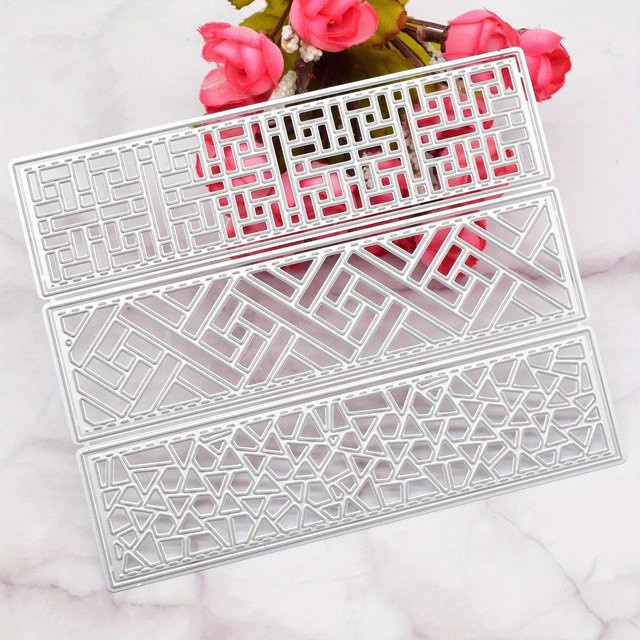 Rechteckiger Grid Rahmen aus Metall als Schneidestempel für dein DIY Scrapbooking, Album und Kartenbasteln - Bild 1