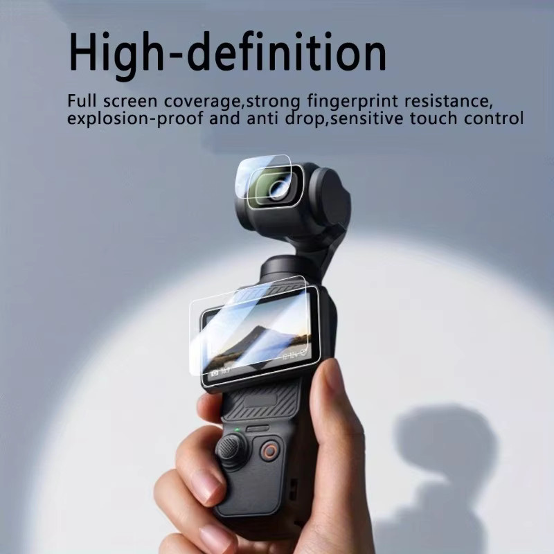 DJI OSMO Pocket 3 und Pocket 2 Zubehör: Kratzfester Objektivschutz aus gehärtetem Glas und Displayschutzfolie in Transparent - Bild 6
