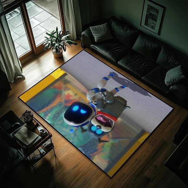 Karpetti A-AstroS Bot Spiel Teppich mit Cartoon-Motiv, rutschfest und waschbar, B/T: 50 x 80 cm, Multicolour - Bild 1