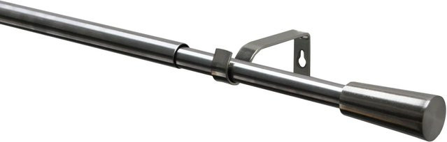 Gardinia Gardinenstangen-Set Kos Cone aus Edelstahl in Silber, ausziehbar von 190 bis 340 cm, Durchmesser: 16/19 mm - Bild 1