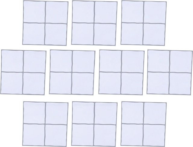 Fishine Selbstklebende Rückwandfliesen in Weiß, 10 Stück, 6x6 Zoll, Fliesenoptik für Küche und Bad - Bild 1