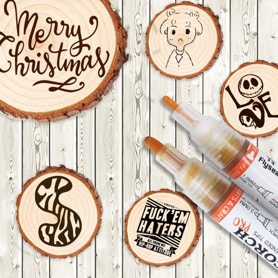 KONNWEI Pyrographie Marker Doppelspitzig in Grau für DIY-Projekte - Bild 3