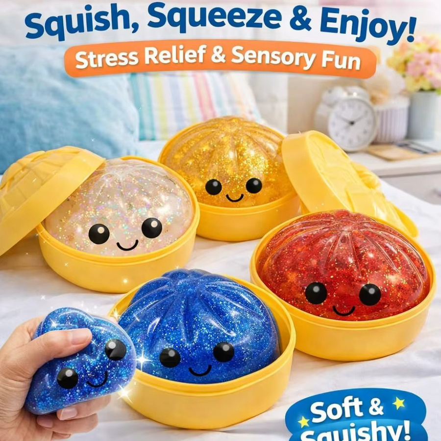 GSF Dumpling-Squishies, Stressbälle, transparent, multicolour - Bild 1