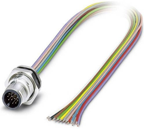 Phoenix Contact 1430459 Sensor-Aktor-Einbausteckverbinder M12 Stecker mit 12 Polen und 0,50 m Kabellänge in Mehrfarbig - Bild 1