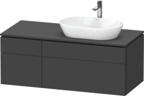 Duravit Waschtischunterschrank L-Cube in Grau Matt, B/T/H: 122 x 55 x 48,2 cm - Bild 1