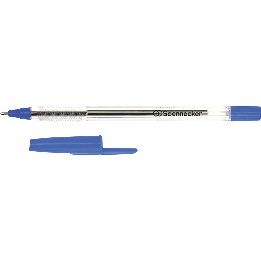Soennecken Einwegkugelschreiber Nr. 1 mit blauer Tinte, transparent - Bild 2