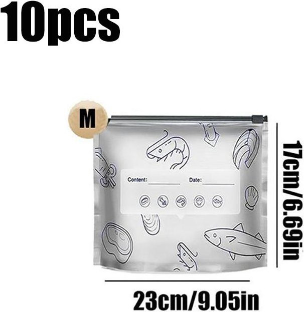 Oudun 30 Stück versiegelbare Aluminiumfolienbeutel, transparent, luftdicht und gefriergeeignet zur Vorratslagerung - Bild 1